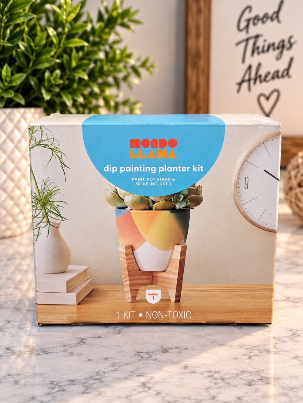 Mondo Llama Dip Painting Planter DIY Art Kit New